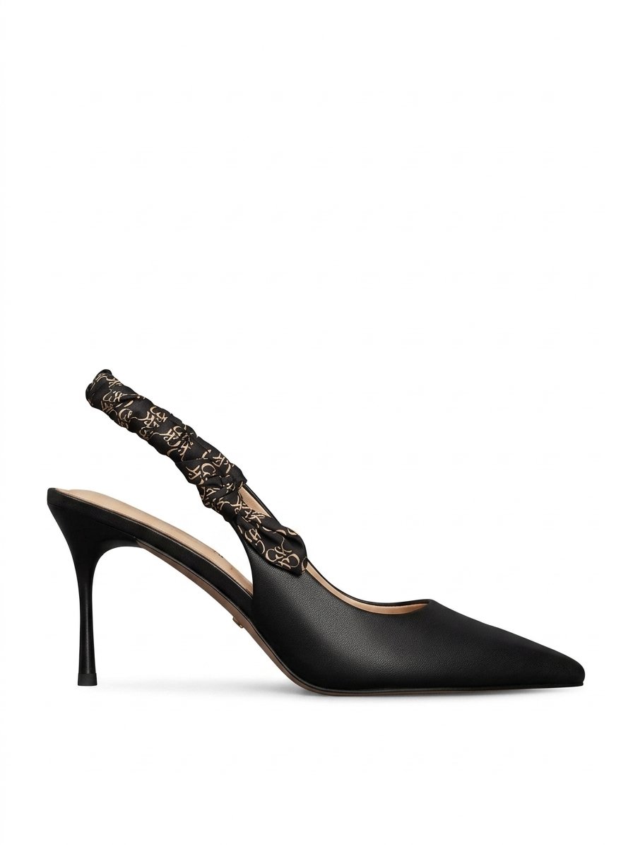Ruched Slingback Heels