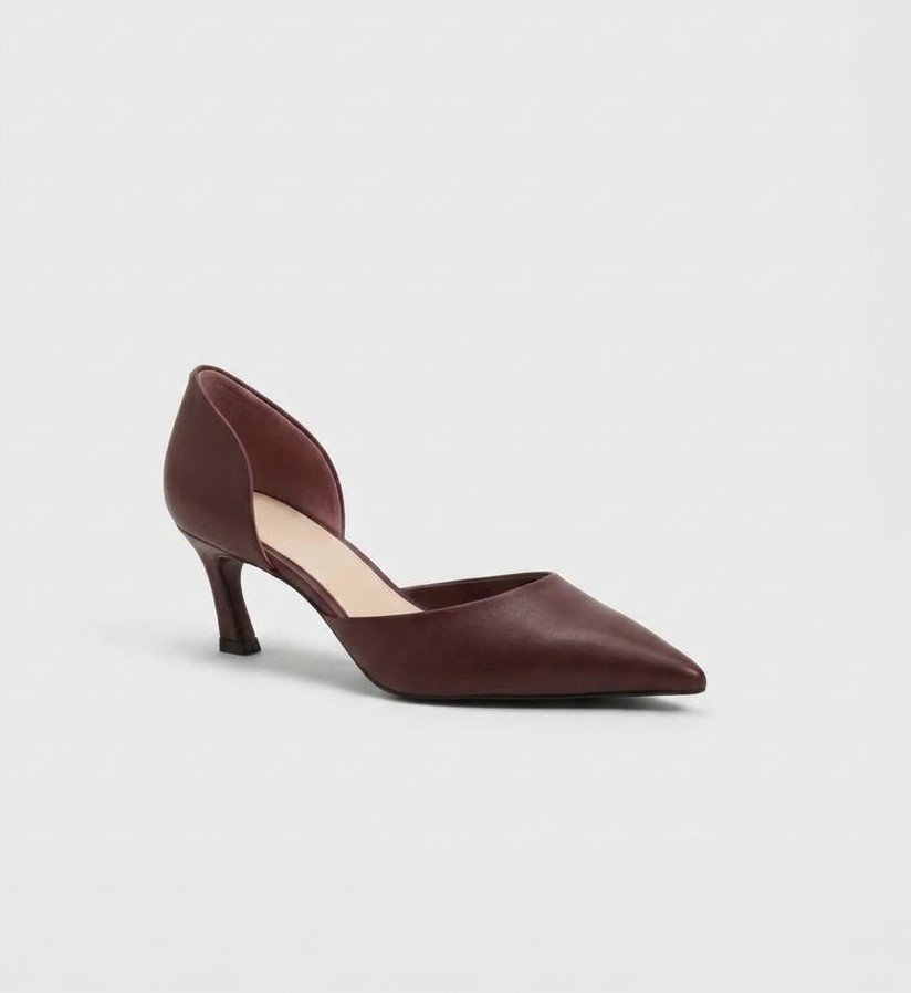 Sleek Side-Slit Low Heels