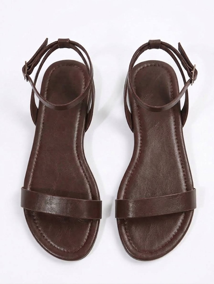 Solstice Minimalist Leather-Look Sandal