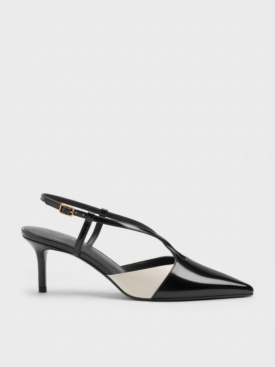 Two-Tone Slingback Heels